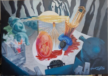 Mort et vie1944. 70x50cm