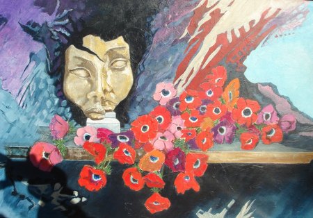 Pose   -   acrylique sur toile 92x60