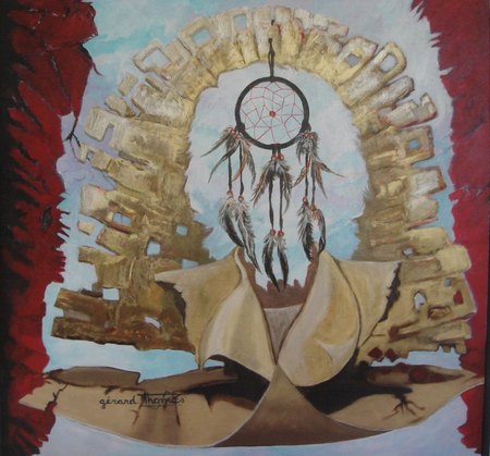 R&ecirc;verie  -   acrylique sur toile 80x80