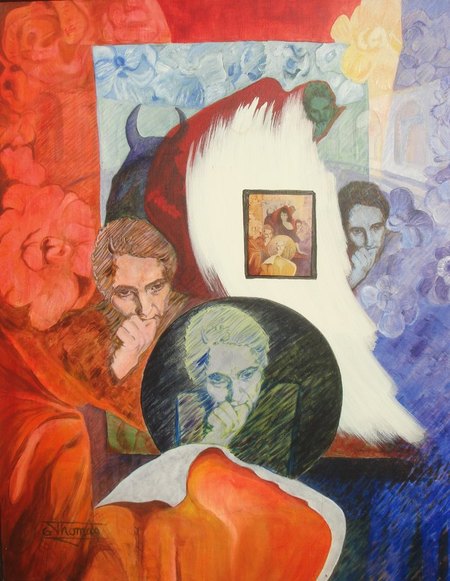 La pasionnaria- Dolorez Ibarruri Gomez  -  acrylique sur toile 92x73