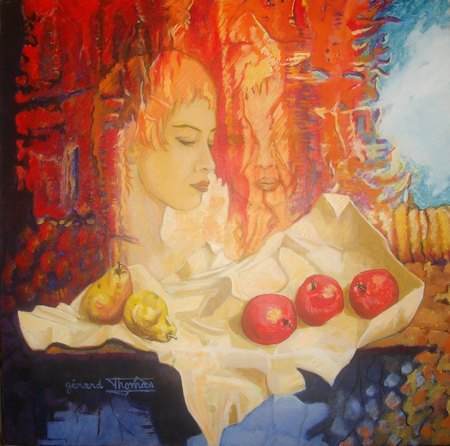 Pr&eacute;sences  -  acrylique sur toile 80x80