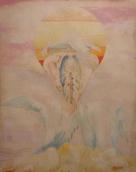 Etude th&egrave;me de paix - 60x40