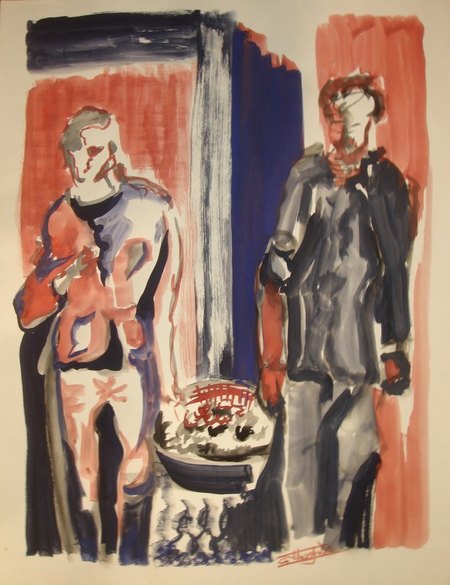 Etude - travailleurs 60x40